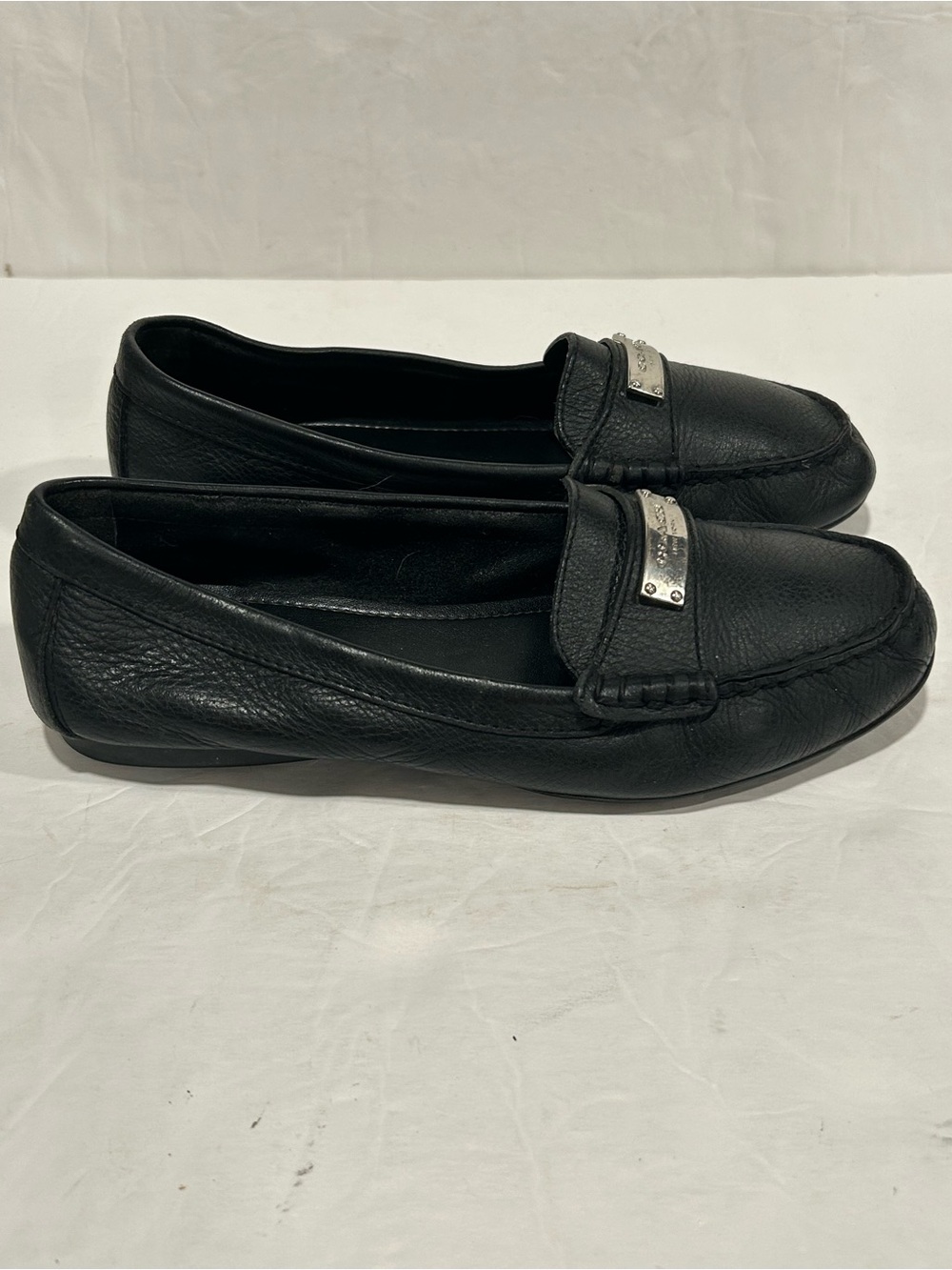 Coach Fredrica Leather Black Pebble Flat Soft Loafers Size 6.5B Driving Shoes - Picture 5 of 13